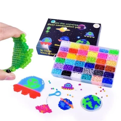 Glow-in-Dark Space Alien Fuse Beads Twous